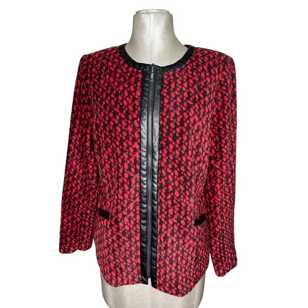Bob Mackie Sz M Wearable Art Fleece Jacket